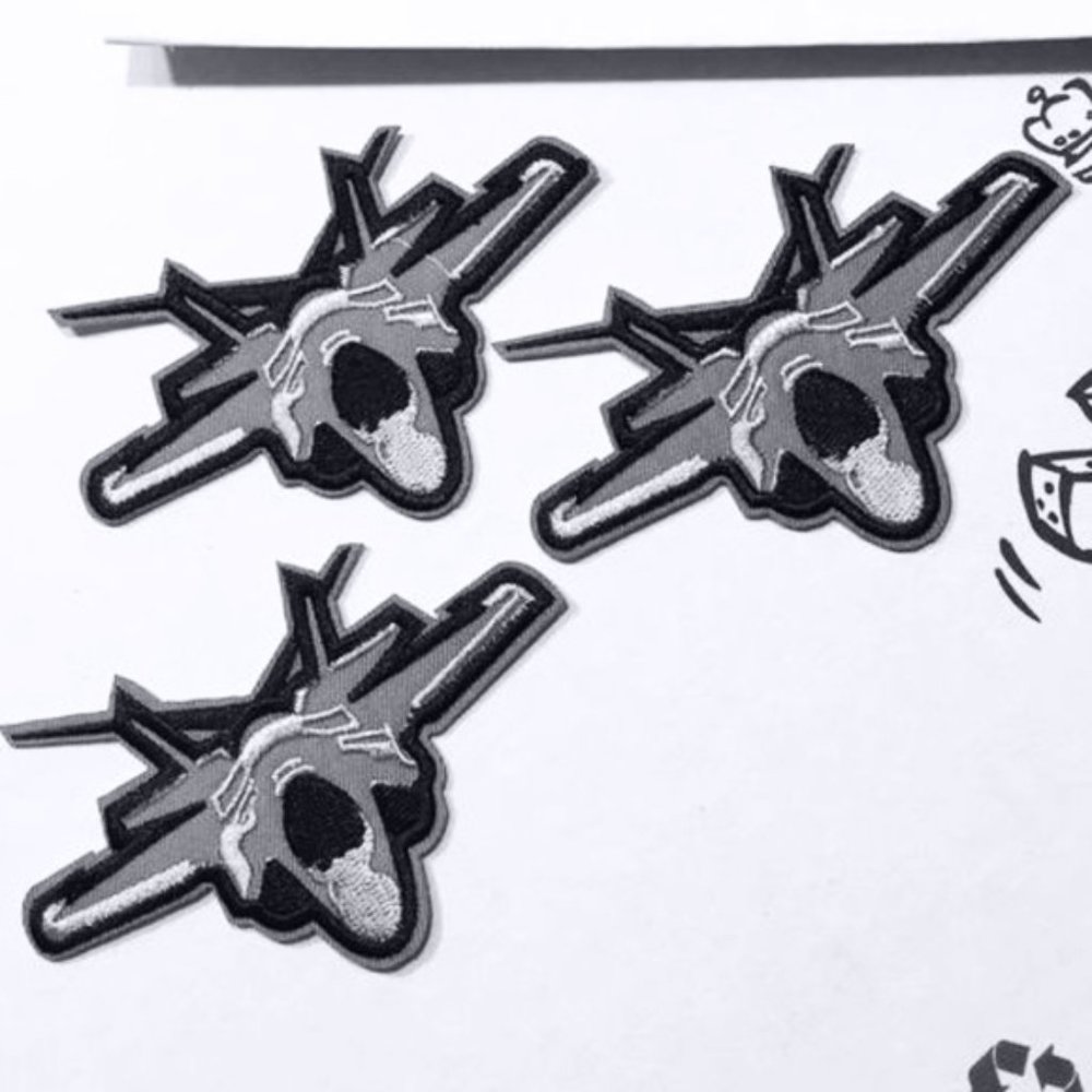 NEW 3PCS JET PLANE AIR CRAFT PATCHES EASY IRON ON BADGES 3-PIECE SET MILITARY AR